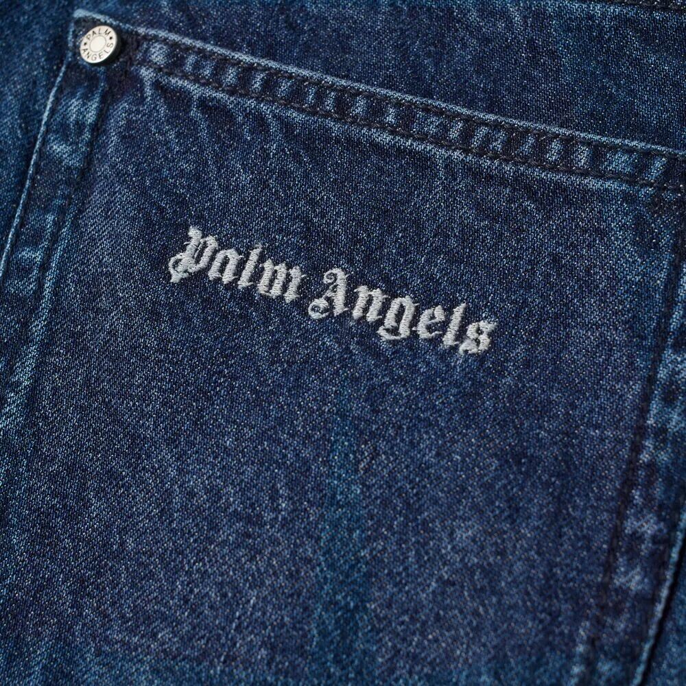 

Palm Angels Короткие брюки-карго в оправе, синий