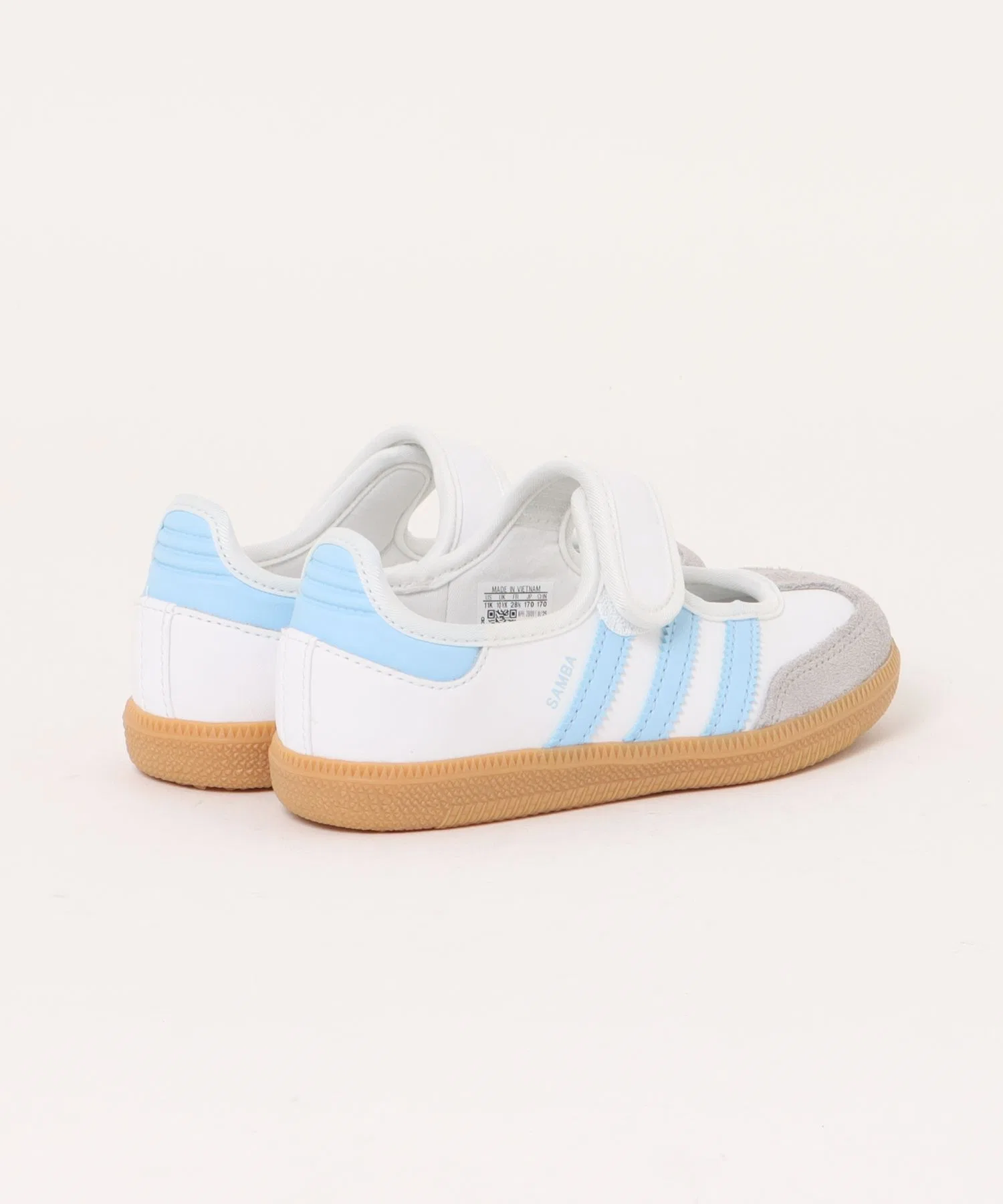 Детские кроссовки adidas Samba Jane C из натуральной кожи белые — фото 2
