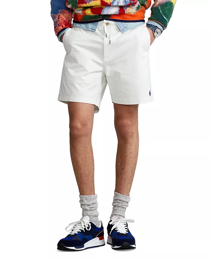 

Мужские 6-дюймовые шорты-чинос Polo Prepster с эластичной тканью Polo Ralph Lauren, белый