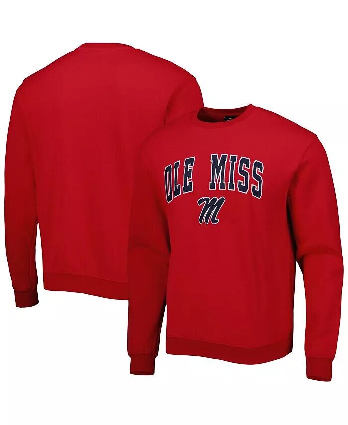 

Мужская толстовка-пуловер Ole Miss Rebels Arch & Logo Colosseum, красный