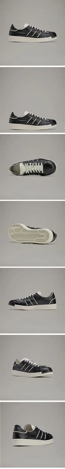 Мужские чёрные низкие кроссовки Y-3 Superstar от Y-3 — фото 3