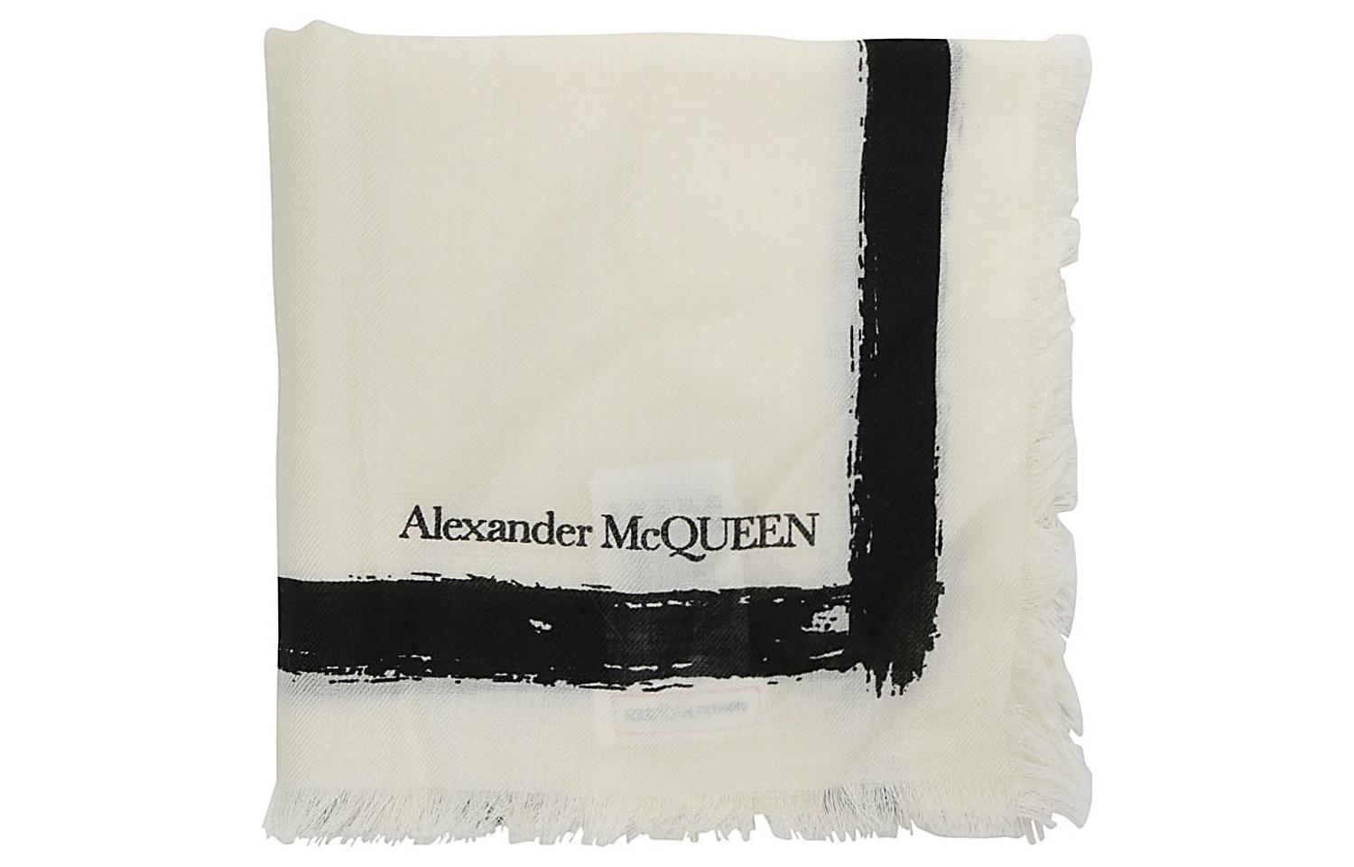 

Шарф вязаный унисекс белый Alexander McQueen