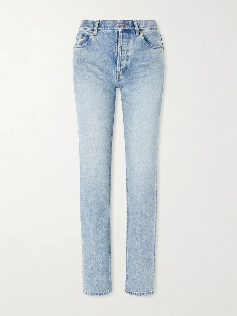 Джинсы прямого покроя SAINT LAURENT, голубой