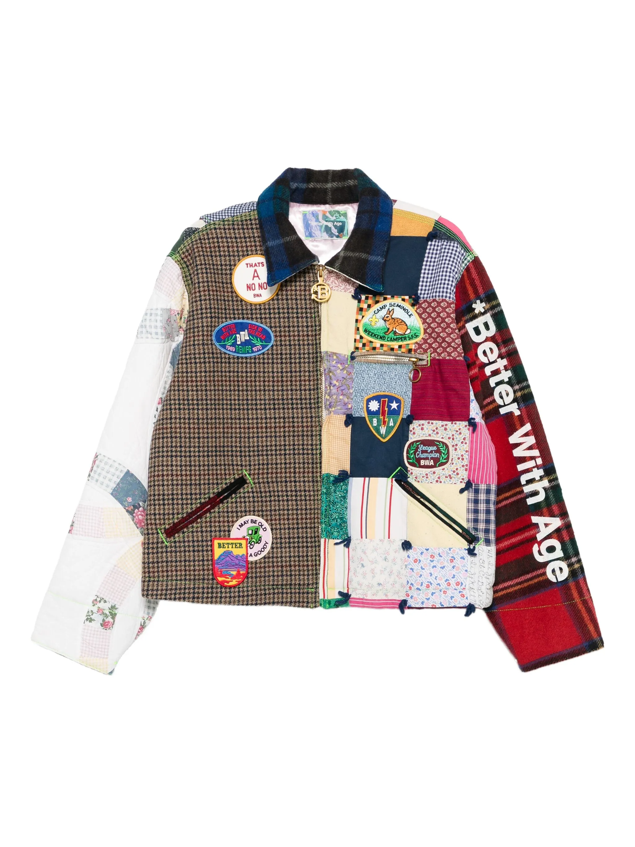 

Куртка в технике пэчворк Better With Age, красный