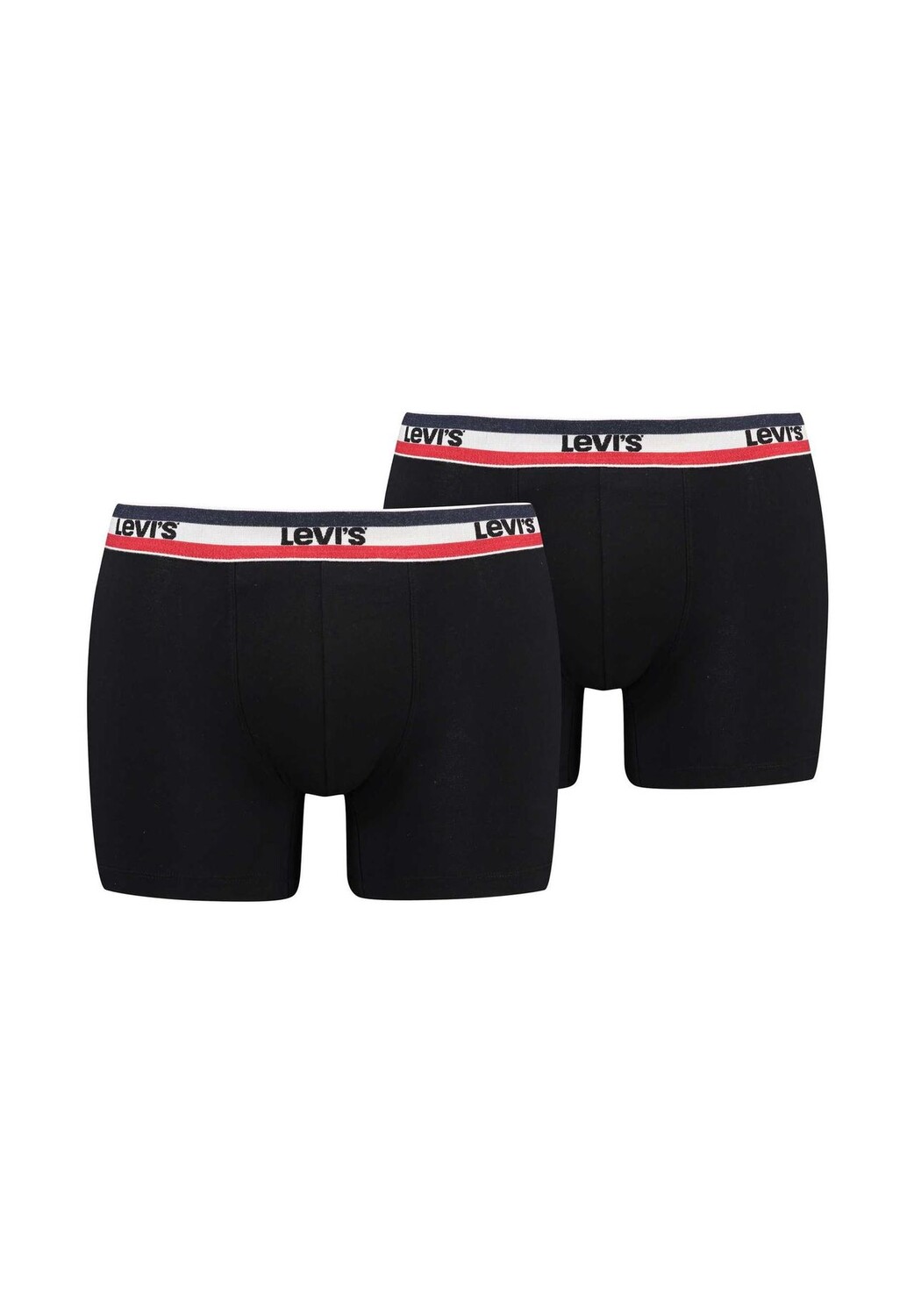 

Мужские боксеры, 2 шт. - Sportswear Boxer Brief Organic, пояс с логотипом Levi's, черный