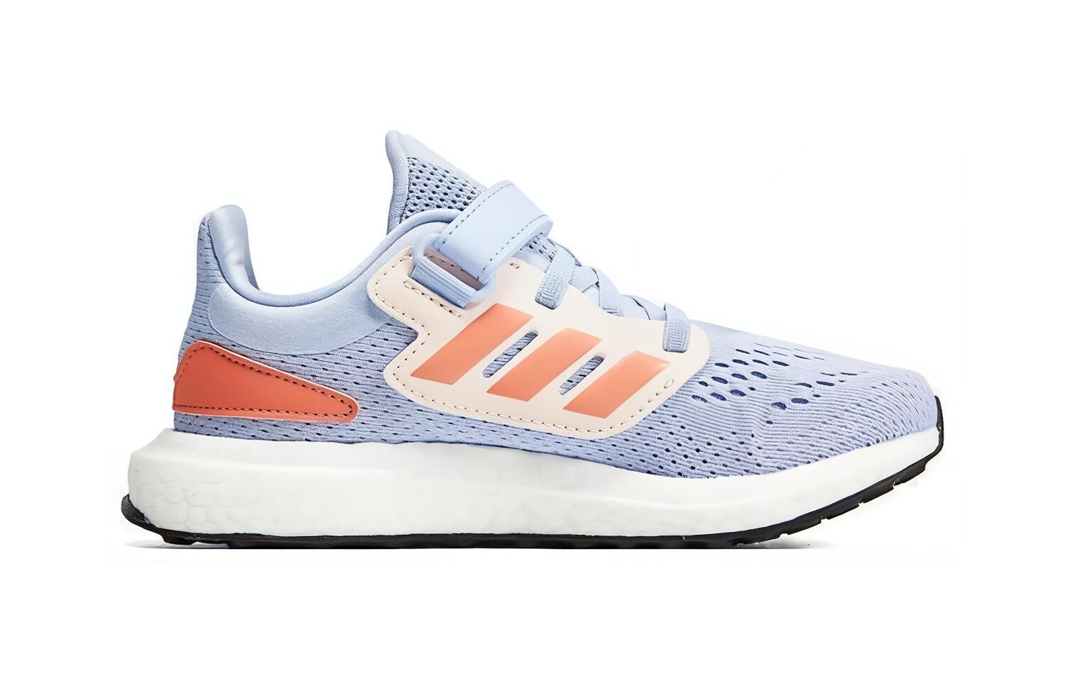 Кроссовки детские Pureboost 22 PS Low-top белые/королевские синие/зеленые папоротники Adidas — фото 2