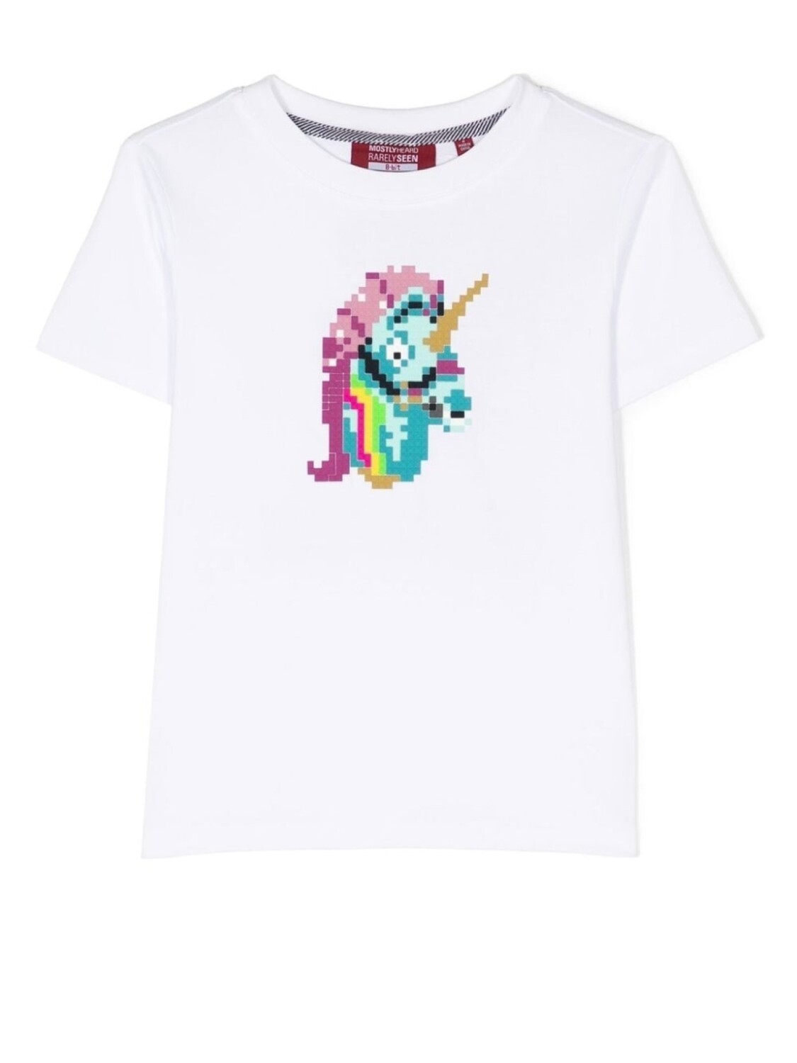 

Mostly Heard Rarely Seen 8-Bit футболка Mini Unicorn с надписью, белый