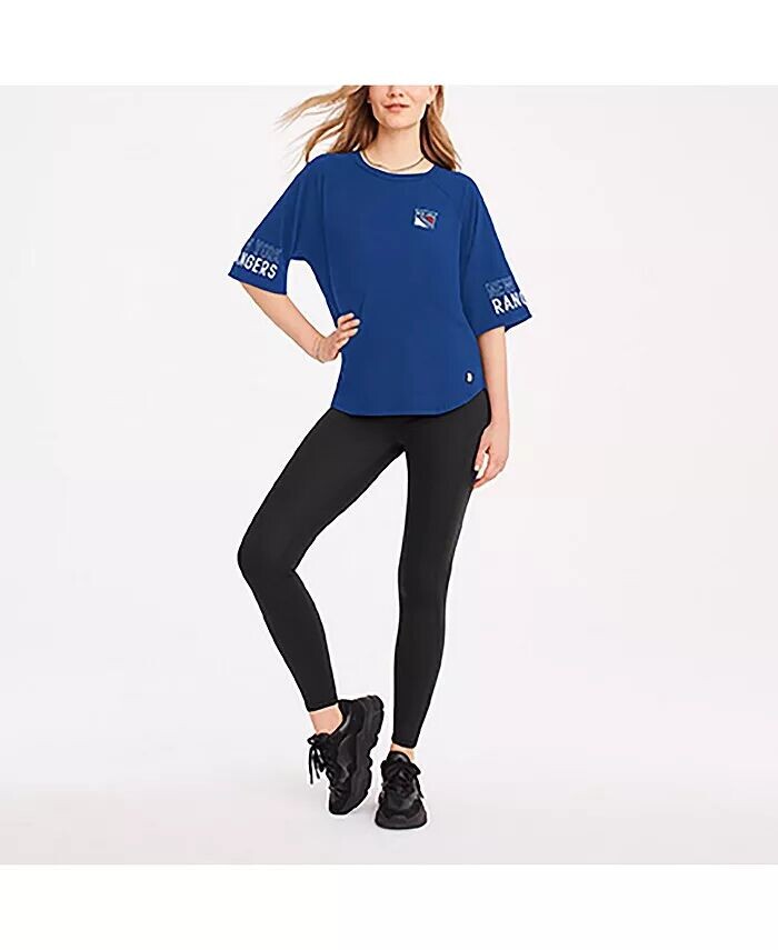

Женская спортивная футболка DKNY Blue New York Rangers Diana Tri-Blend Oversize