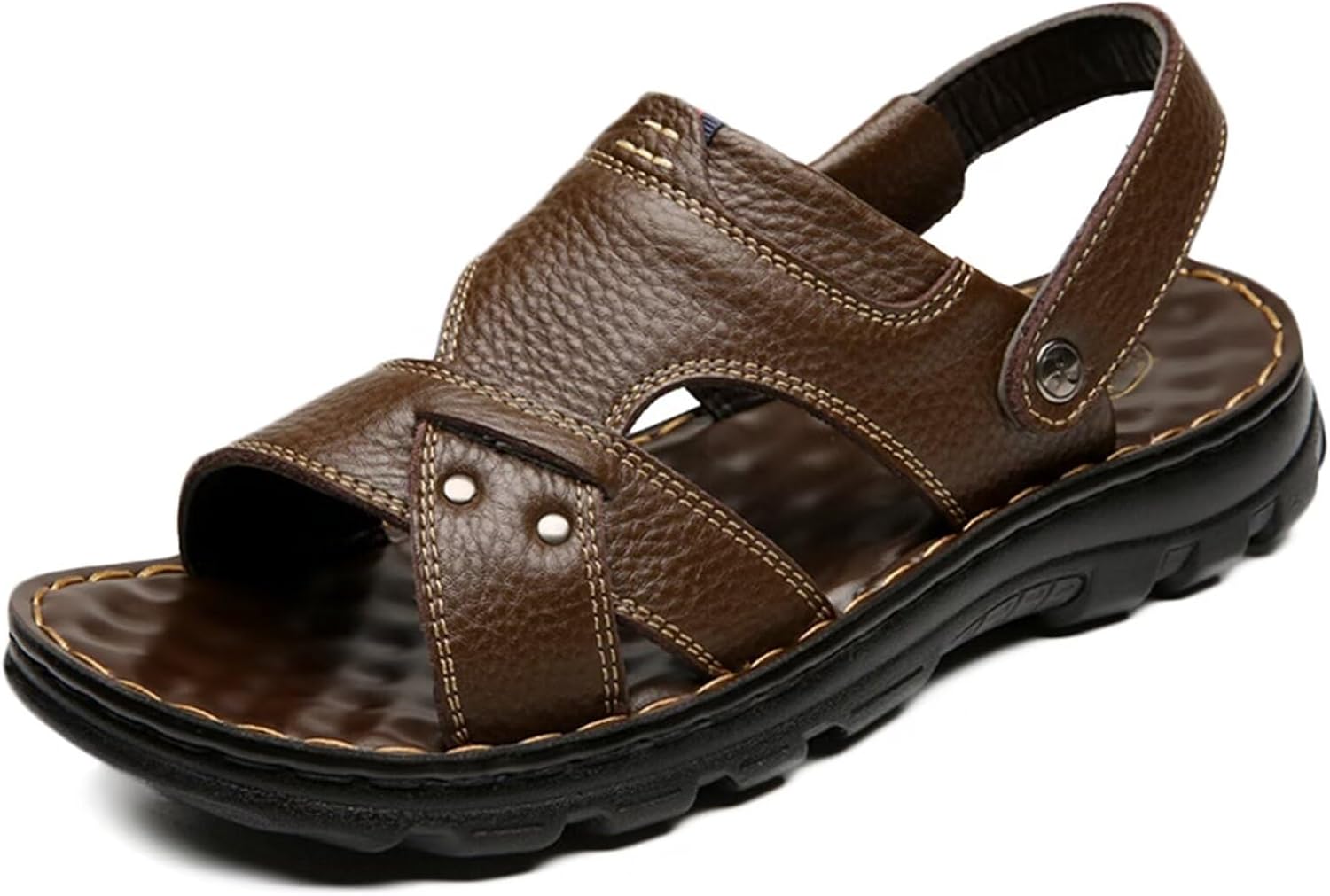 

Летние сандалии HNVAVQ для прогулок, кожаные тапочки для мужчин, водонепроницаемые сандалии для рыбалки, пляжная обувь, B