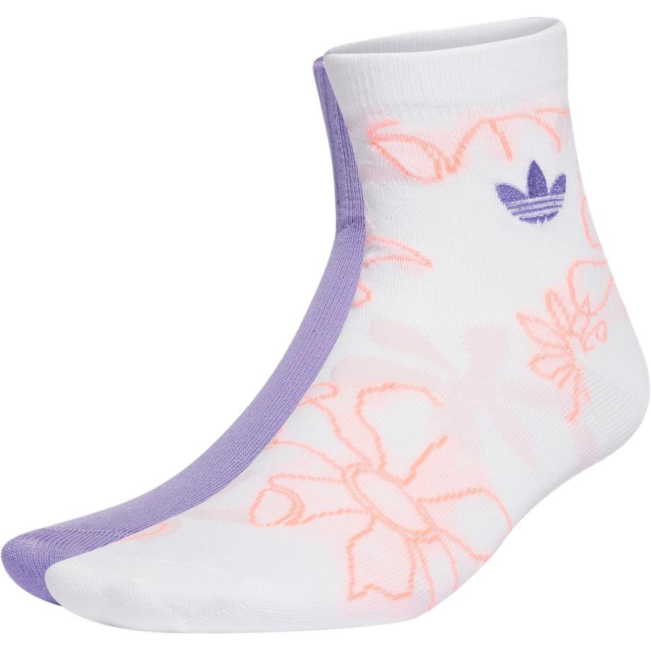 

Носки до щиколотки унисекс 2 пары Adidas Originals, 2 пары (фиолетовый+белый розовый)