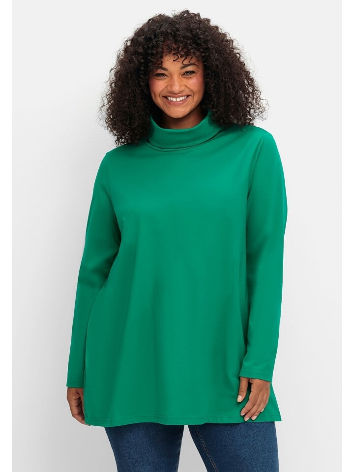 

Футболка sheego Langarmshirt, зеленый