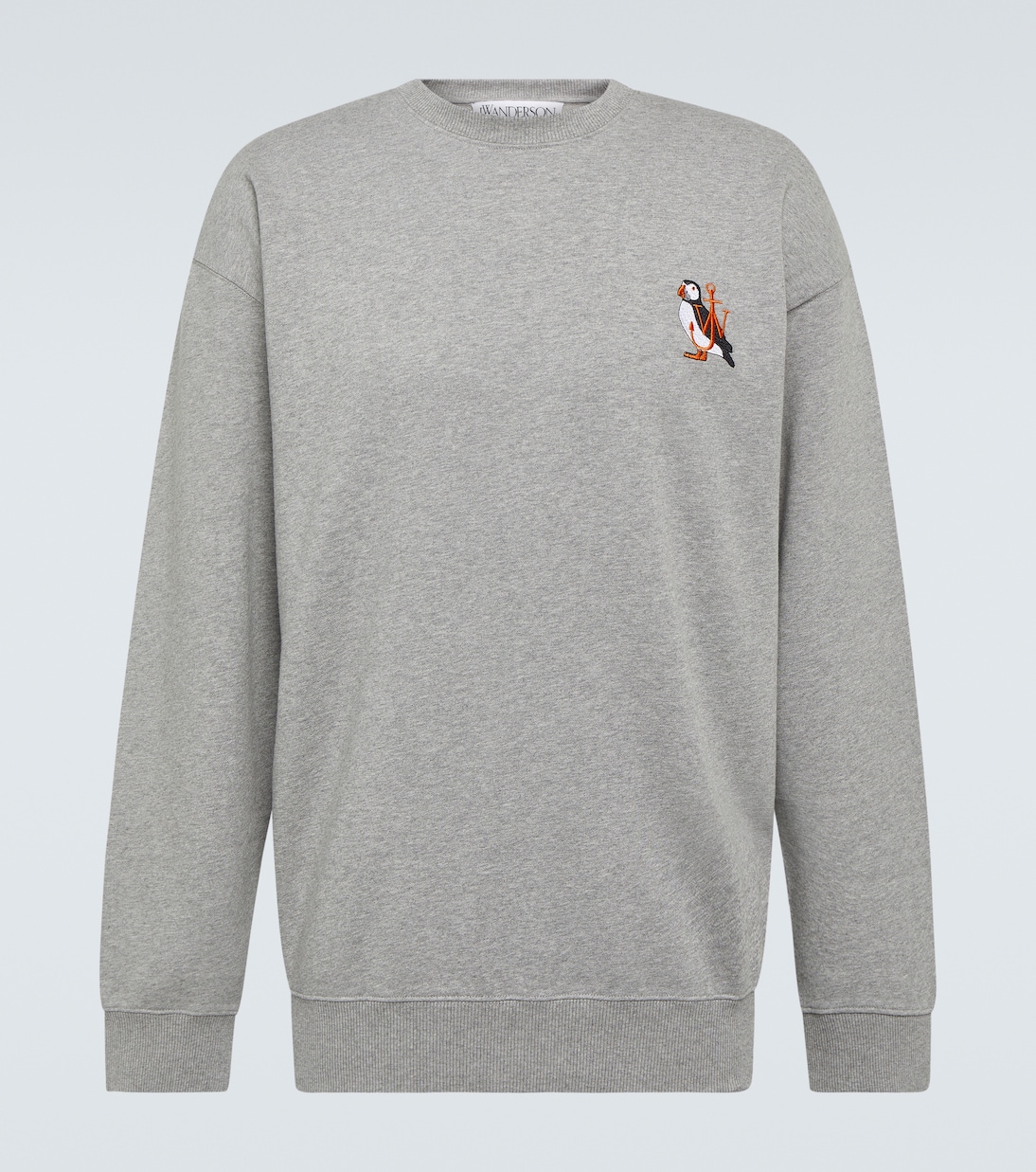 

Толстовка из хлопкового джерси с логотипом JW Anderson, Mid Grey Melange
