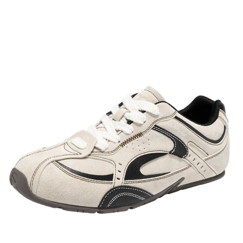 

SUPEREDGE Дышащие легкие повседневные кроссовки Rebound Low Top для мужчин, цвет белый песок