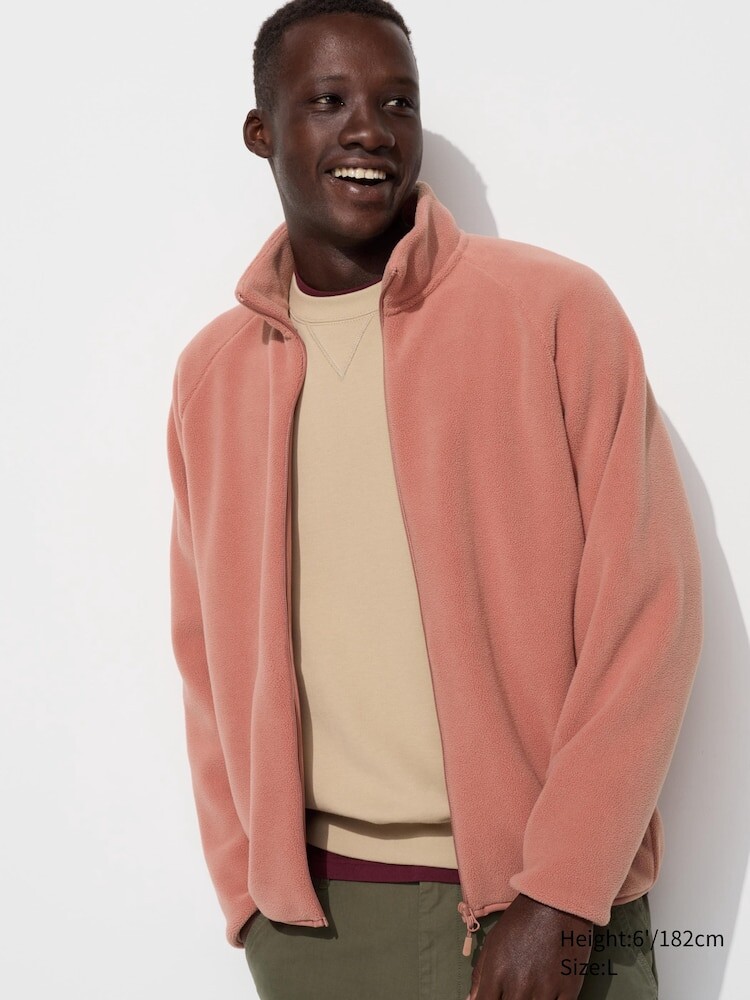 

Флисовая куртка с застежкой-молнией Uniqlo, цвет 12 розовый