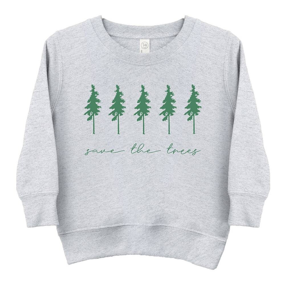 

Толстовка с рисунком Save The Trees для малышей The Juniper Shop, цвет Heather Grey