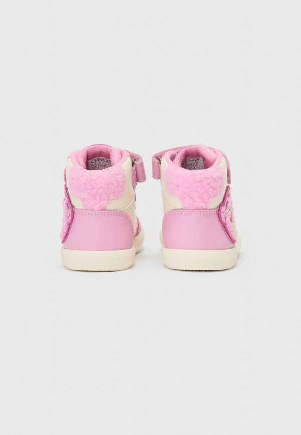 Высокие кроссовки gisli Geox, Pink/Off White — фото 3