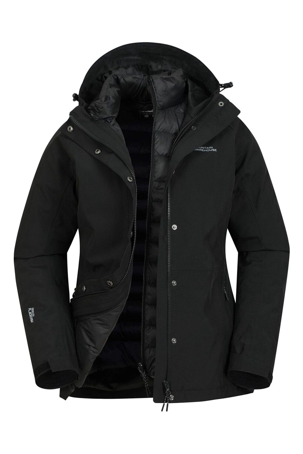 

Женская непромокаемая куртка 3 в 1 на Аляске Mountain Warehouse, черный