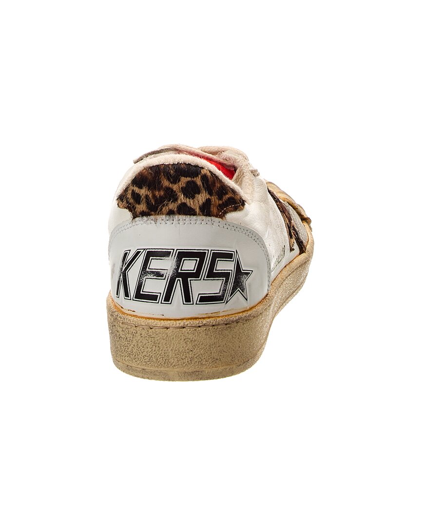 Кроссовки Golden Goose Ballstar из кожи и ворса теленка — фото 3