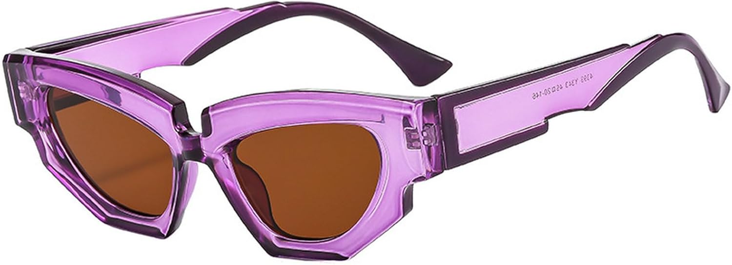 

Модные женские солнцезащитные очки «кошачий глаз» с многоугольным оправой, ретро-градиентные, мужские трендовые солнцезащитные очки с защитой от УФ-излучения UV400 Melrose, Purple