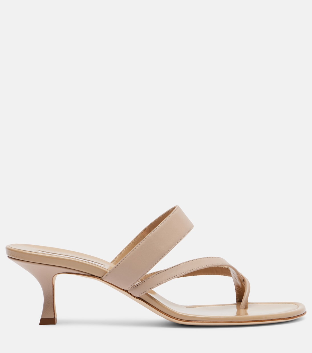 Сандалии-танкетки Susa 50 из кожи Manolo Blahnik, 2601 Mnud — фото 4