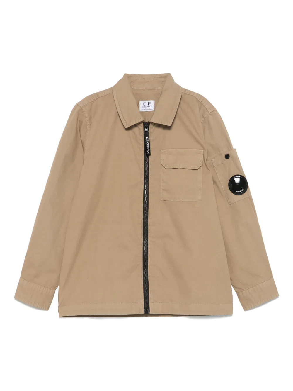 

Куртка-рубашка с нашивкой-логотипом C.P. Company Kids, нейтральный