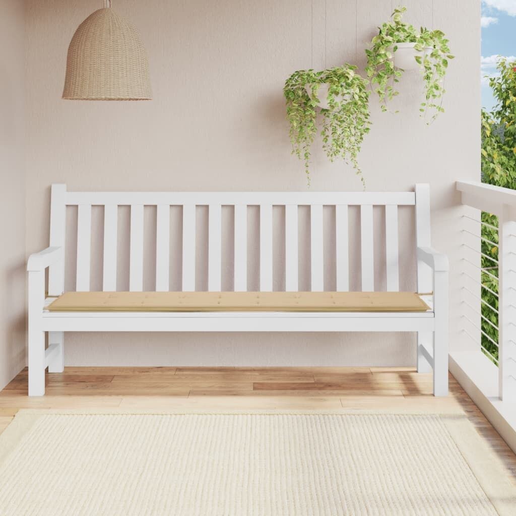 

Подушка для садовой скамейки The Living Store бежевый 200x50x3 см ткань Оксфорд