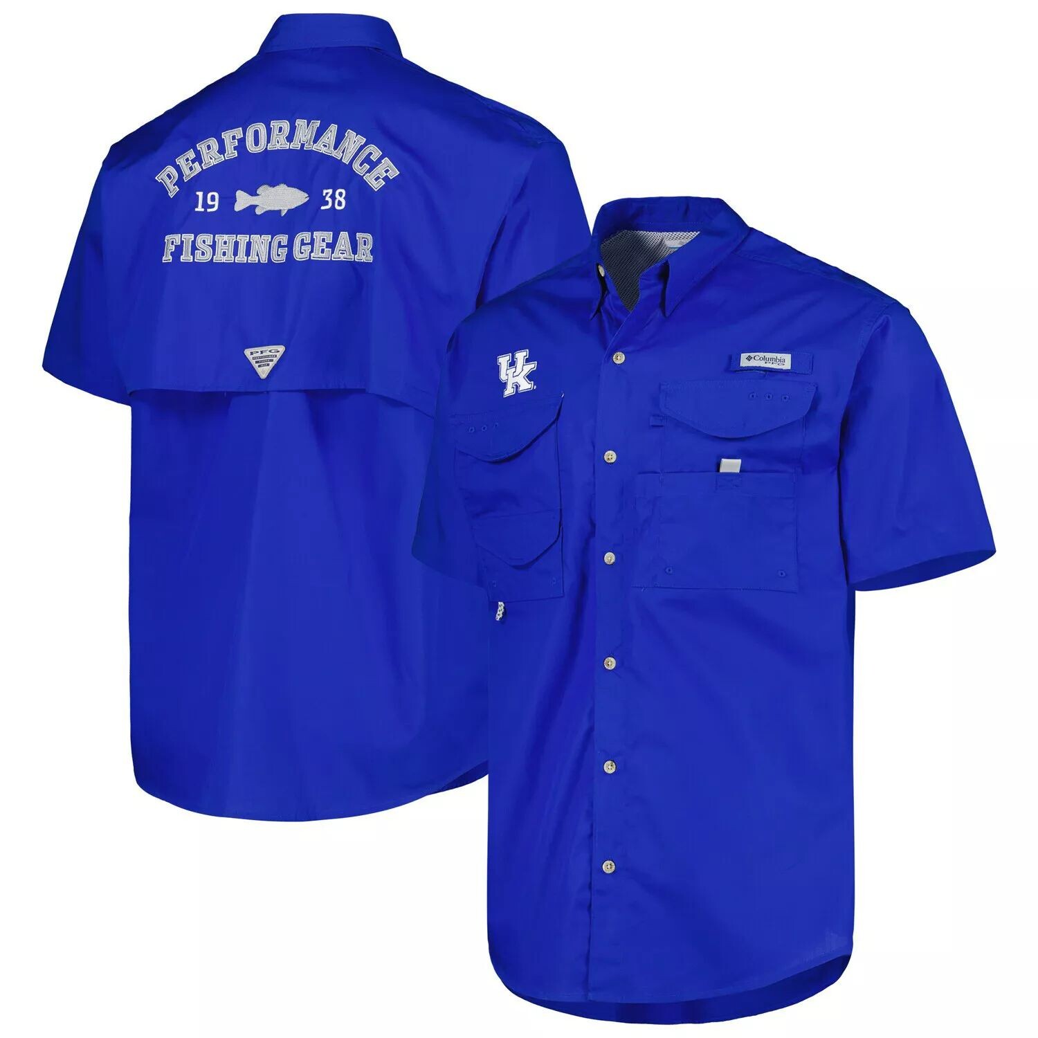 

Мужская рубашка на пуговицах Columbia Royal Kentucky Wildcats Bonehead
