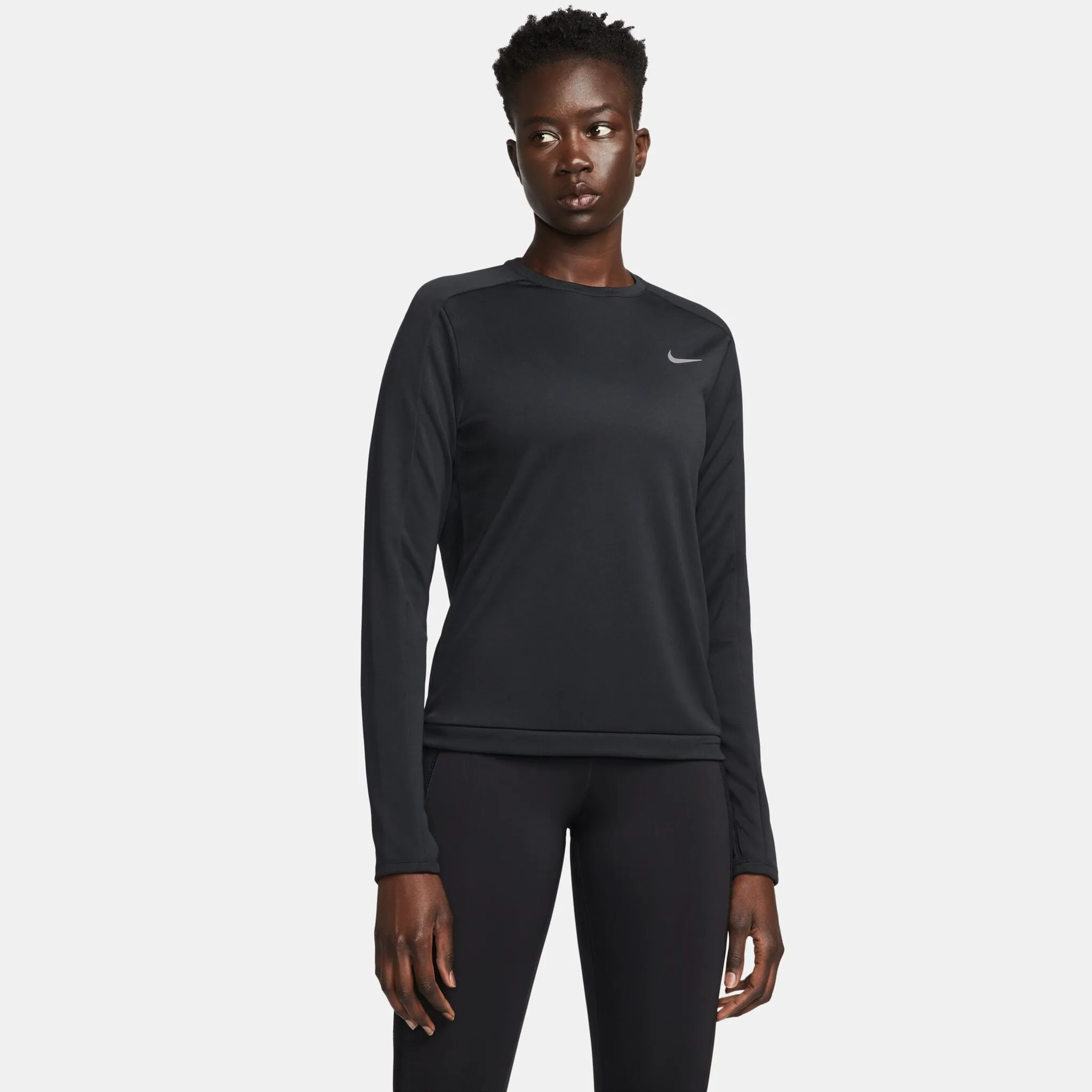 

Футболка для бега Nike "DRI-FIT WOMEN'S CREW-NECK RUNNING TOP", черный