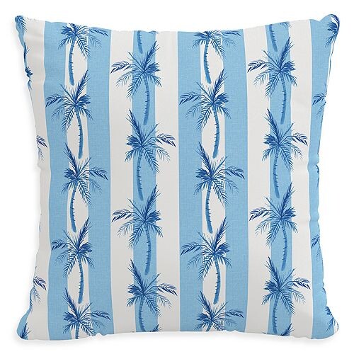 

Уличная подушка Cabana Stripe Palms синего цвета, 18 x 18 дюймов Cloth & Company, цвет Blue