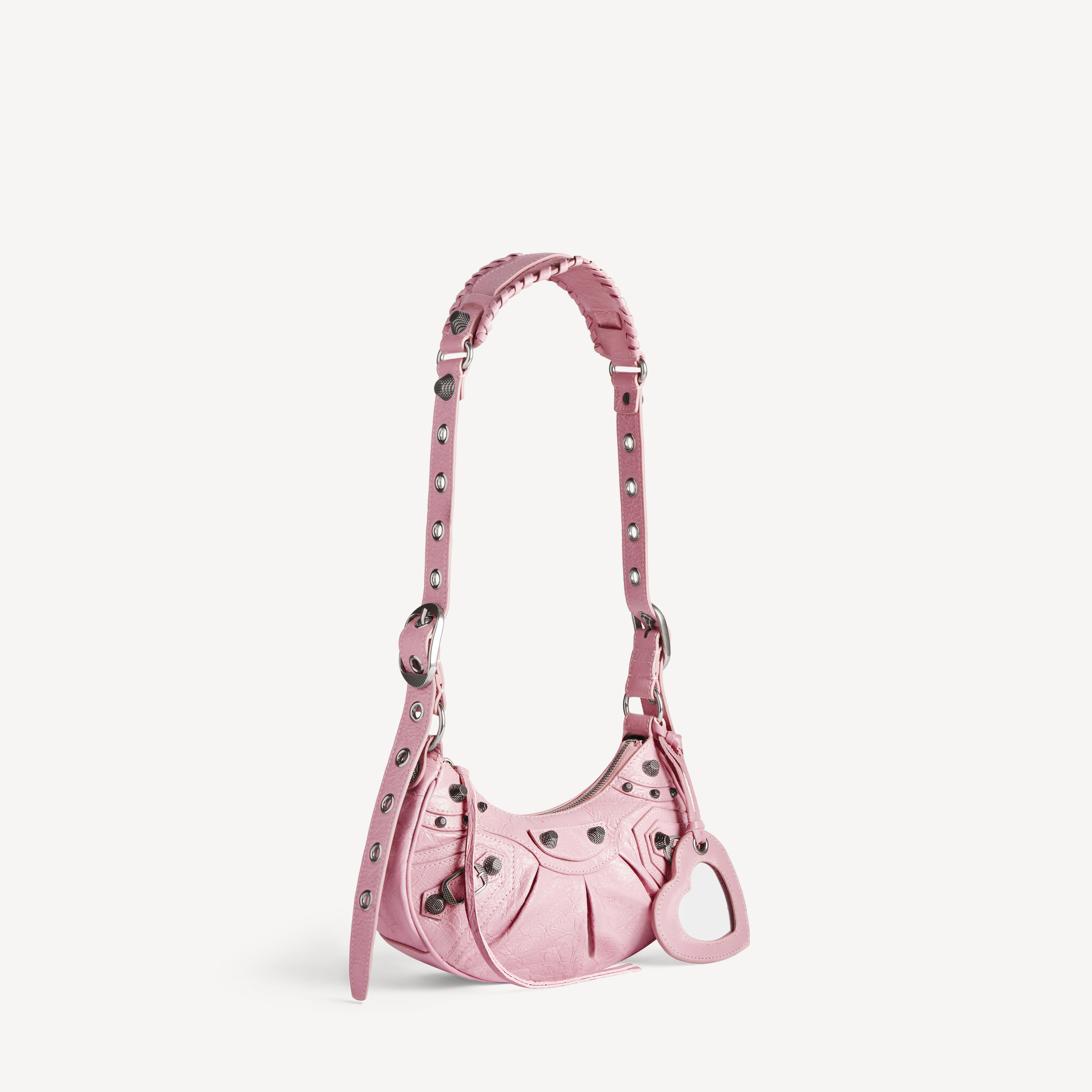 BALENCIAGA Женская сумка через плечо Le Cagole XS светло-розового цвета — фото 2
