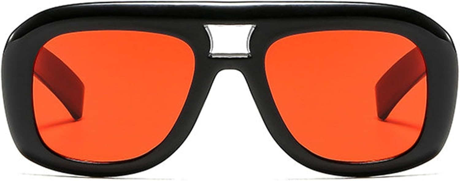 

Солнцезащитные очки Willochra Retro с двойной перемычкой, квадратной формы, модные, градиентные, с защитой от УФ-излучения UV400, мужские солнцезащитные очки-пилот, черные, C2