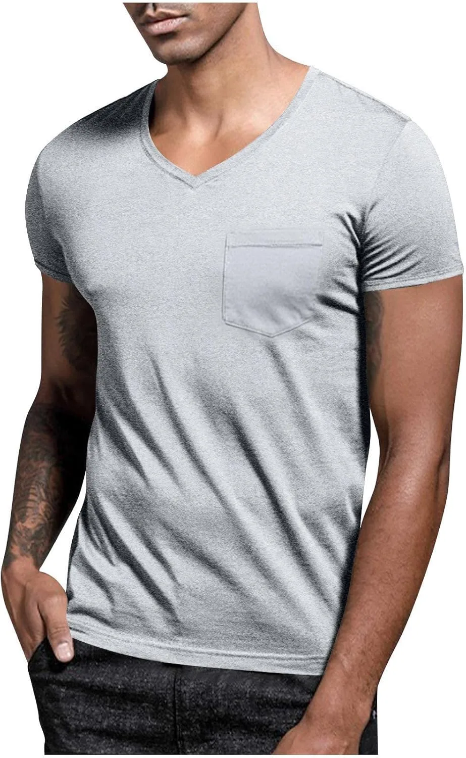 

Мужская летняя футболка для тренировок Soft Slim Fit V-образный вырез