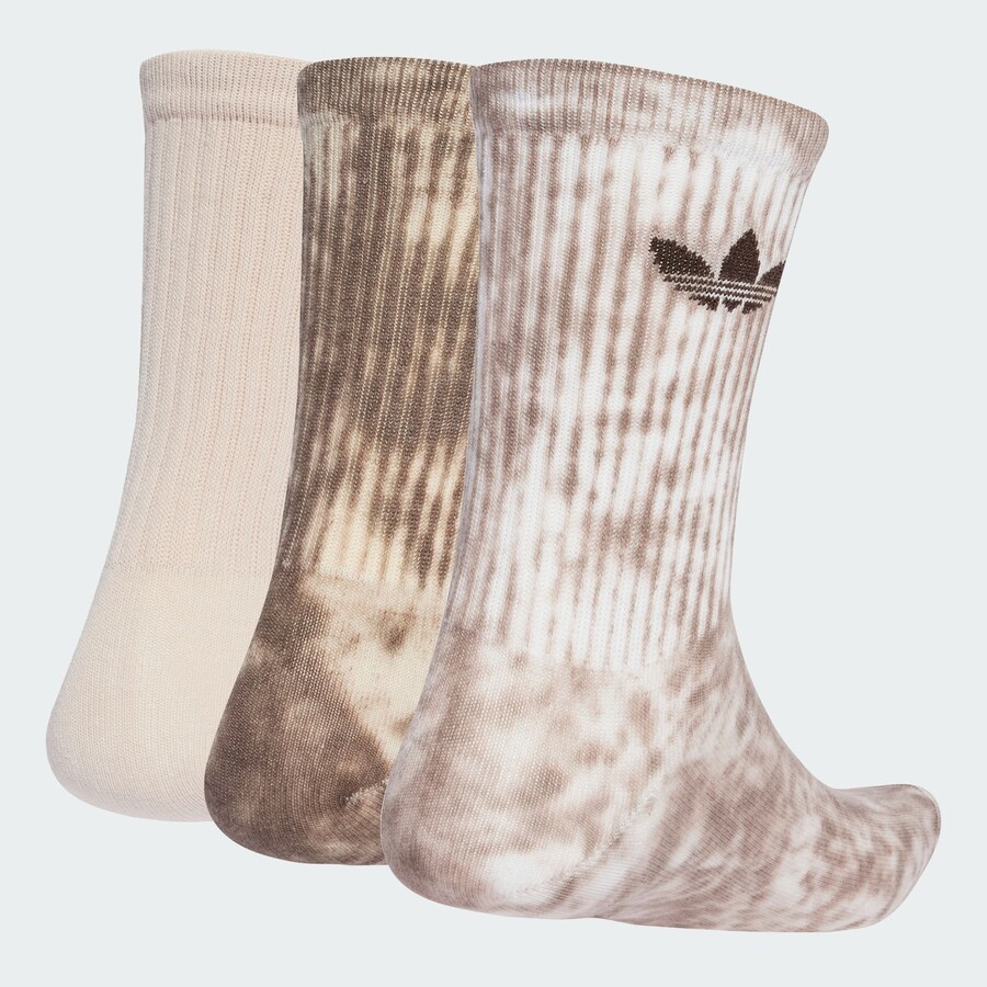 Носки ADIDAS ORIGINALS Tie Dye Crew 3 Pairs, Cappuccino/Mocha/Dark brown — фото 2