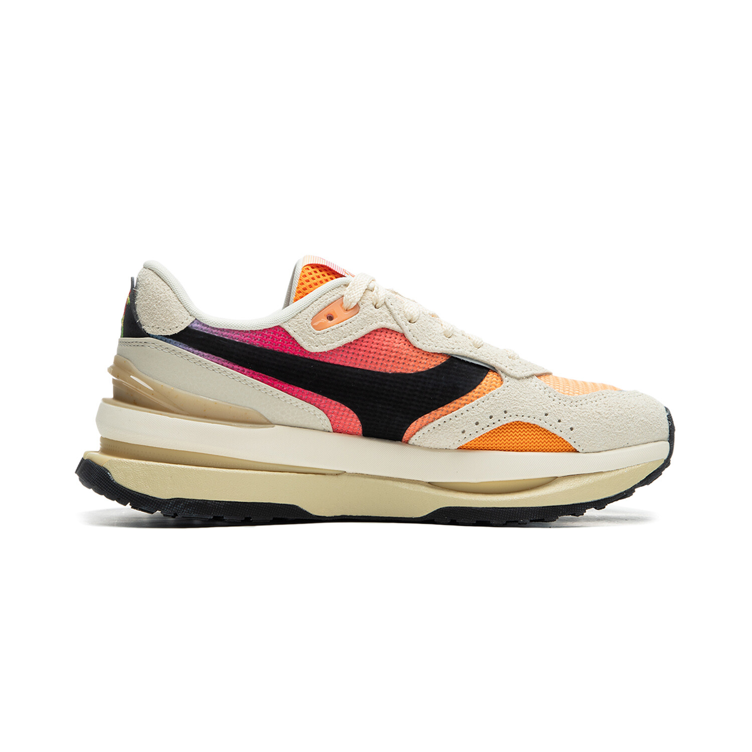 Кроссовки LINING Lifestyle Shoes Men Low-top Pale Antique Yellow/black/sunset Orange, оранжевый — фото 2