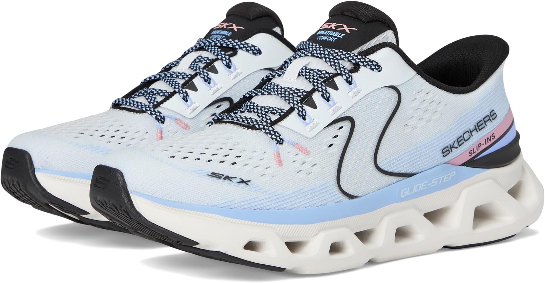 Кроссовки SKECHERS Glide-Step Altus Adrenaline Rush Hands Free Slip-Ins, цвет White Multi