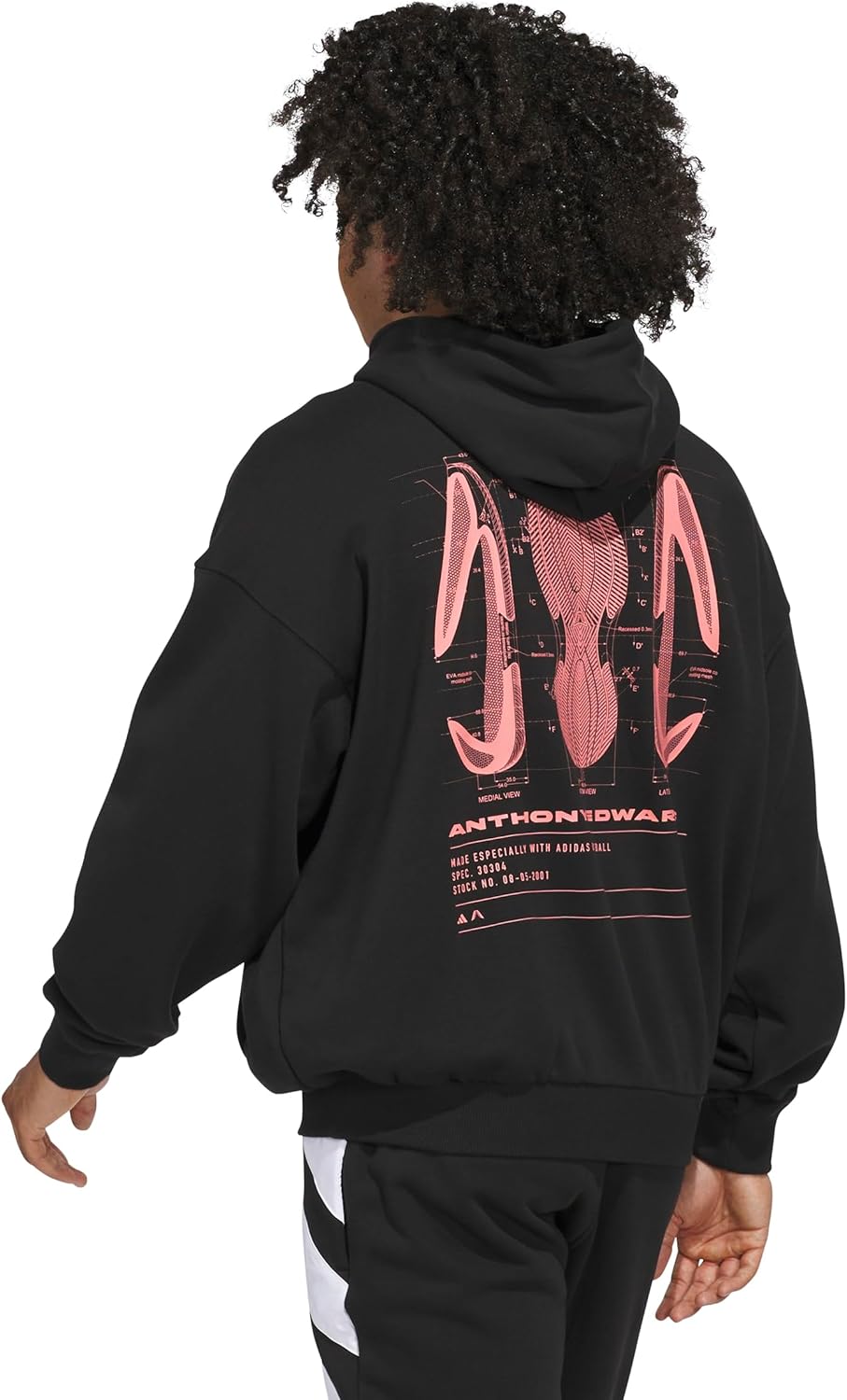 Мужская толстовка adidas JUX28 ANTED GFX, черный — фото 2