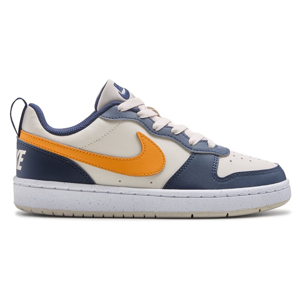 Детские кроссовки низкие Court Borough Recraft от Nike для больших детей, grey/navy/orange — фото 2