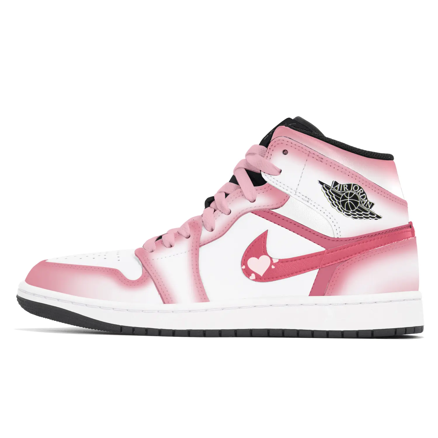 

Jordan Air 1 устойчивые к истиранию нескользящие кроссовки Mid Top Vintage для мужчин Pink