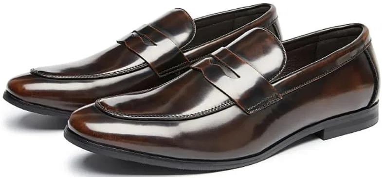 Туфли кожаные TNXZ Loafers, латунь — фото 2