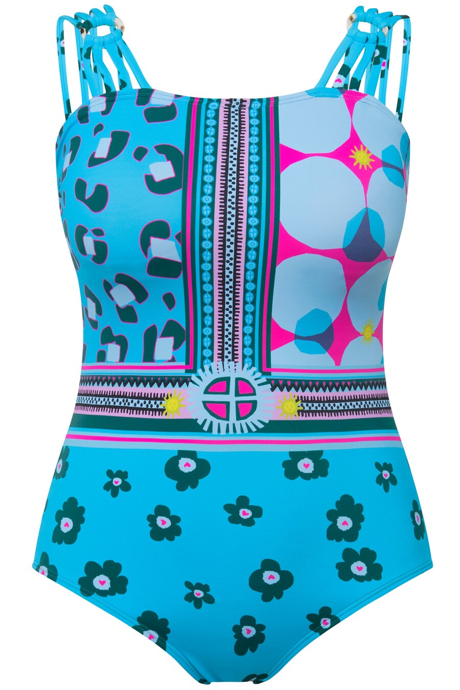 

Купальник Ulla Popken, цвет Turquoise/Mixed colors