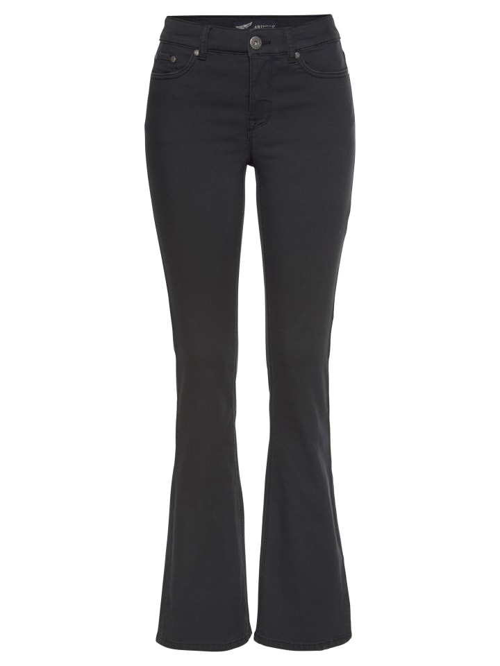 

ARIZONA Джинсы-клеш черного цвета