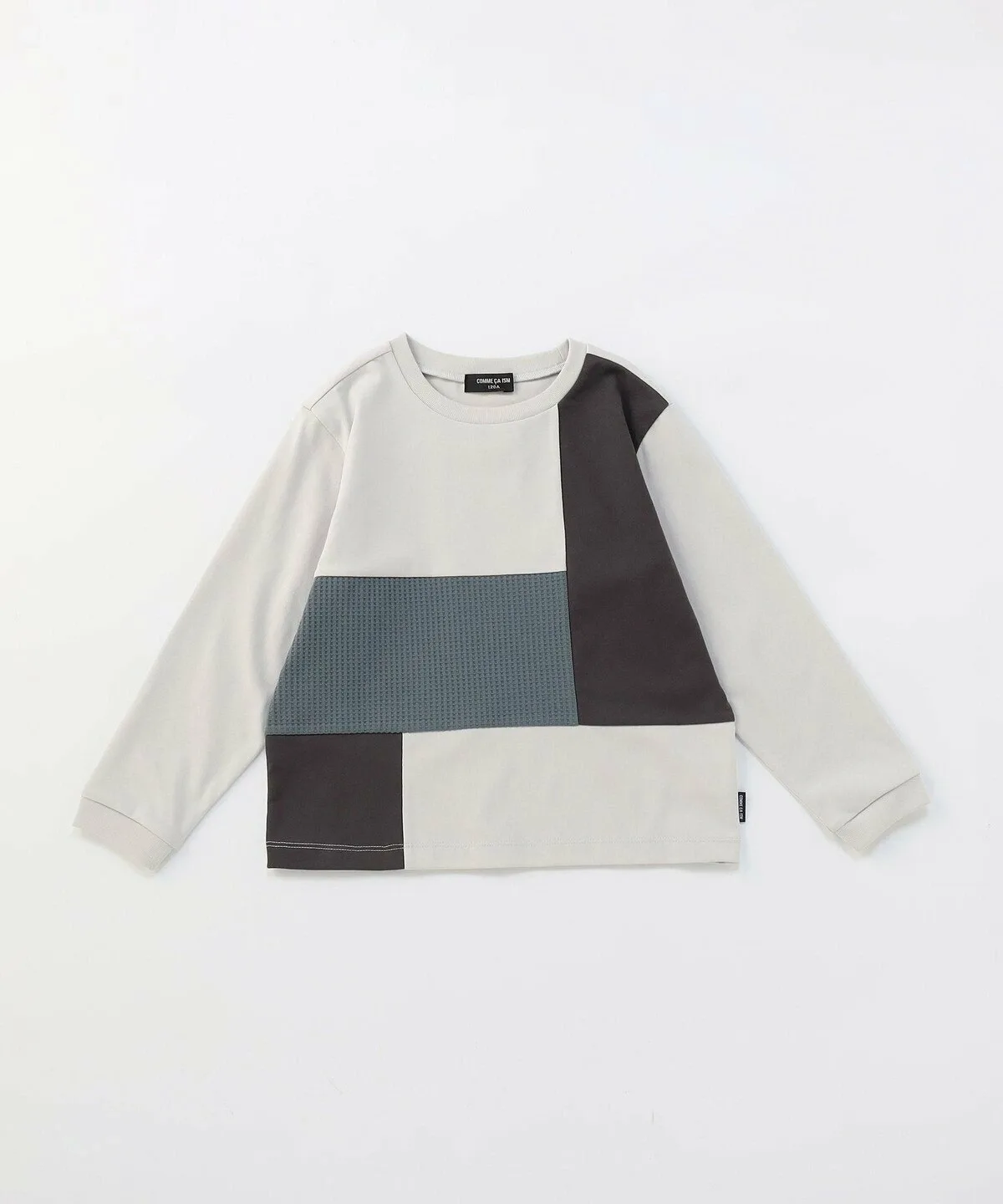 Футболка с длинным рукавом с блокирующим эффектом Comme Ca Ism, Light gray — фото 3