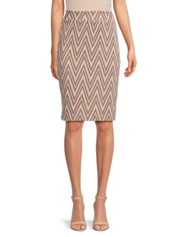 

Юбка до колена с шевронным узором Renee C., цвет Beige Multi