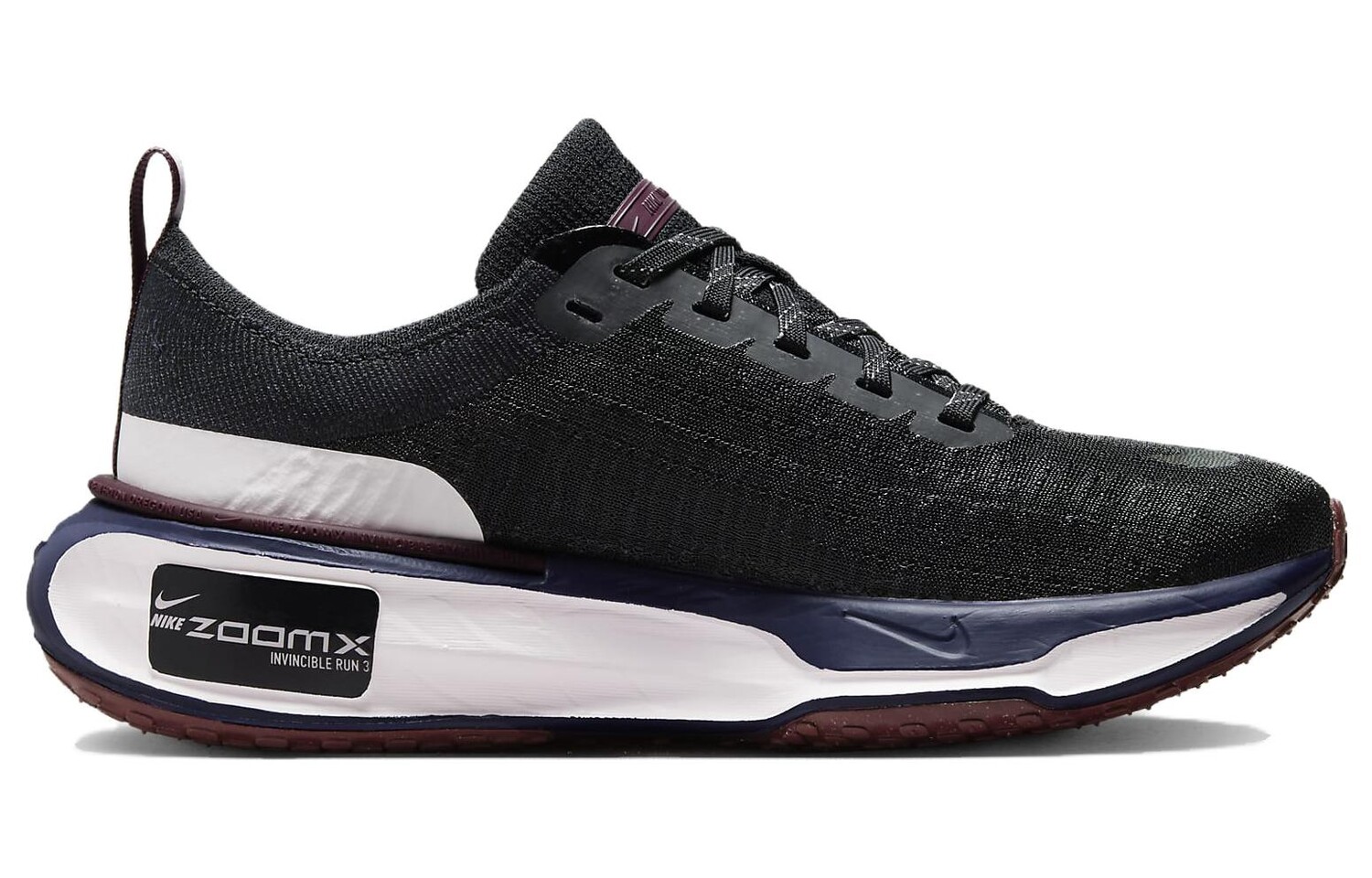 Кроссовки Nike Invincible Run 3 для женщин, Black/Iron Gray/Night Maroon/Purple Ink/Pearl Pink/Black — фото 2