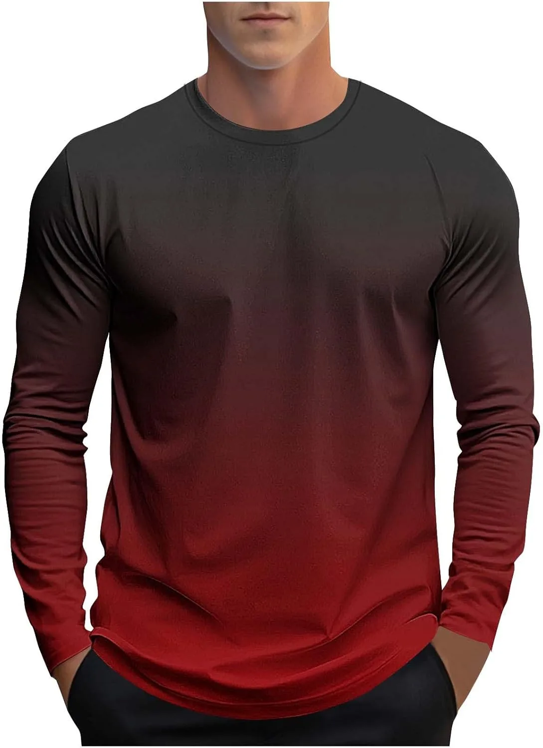 

Футболка Casual Men с градиентом, Regular Fit, длинный рукав