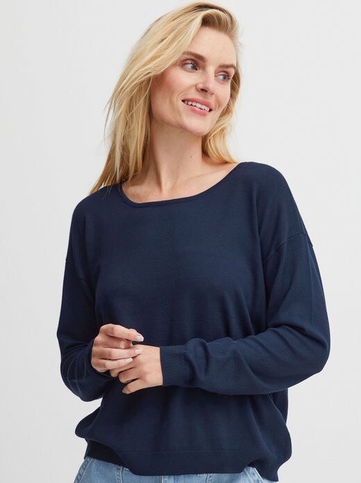 

Вязаный свитер пзсара Pulz Jeans, синий