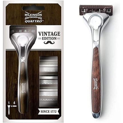 

Бритва Wilkinson Quattro Vintage + 4 сменных лезвия Wilkinson Sword