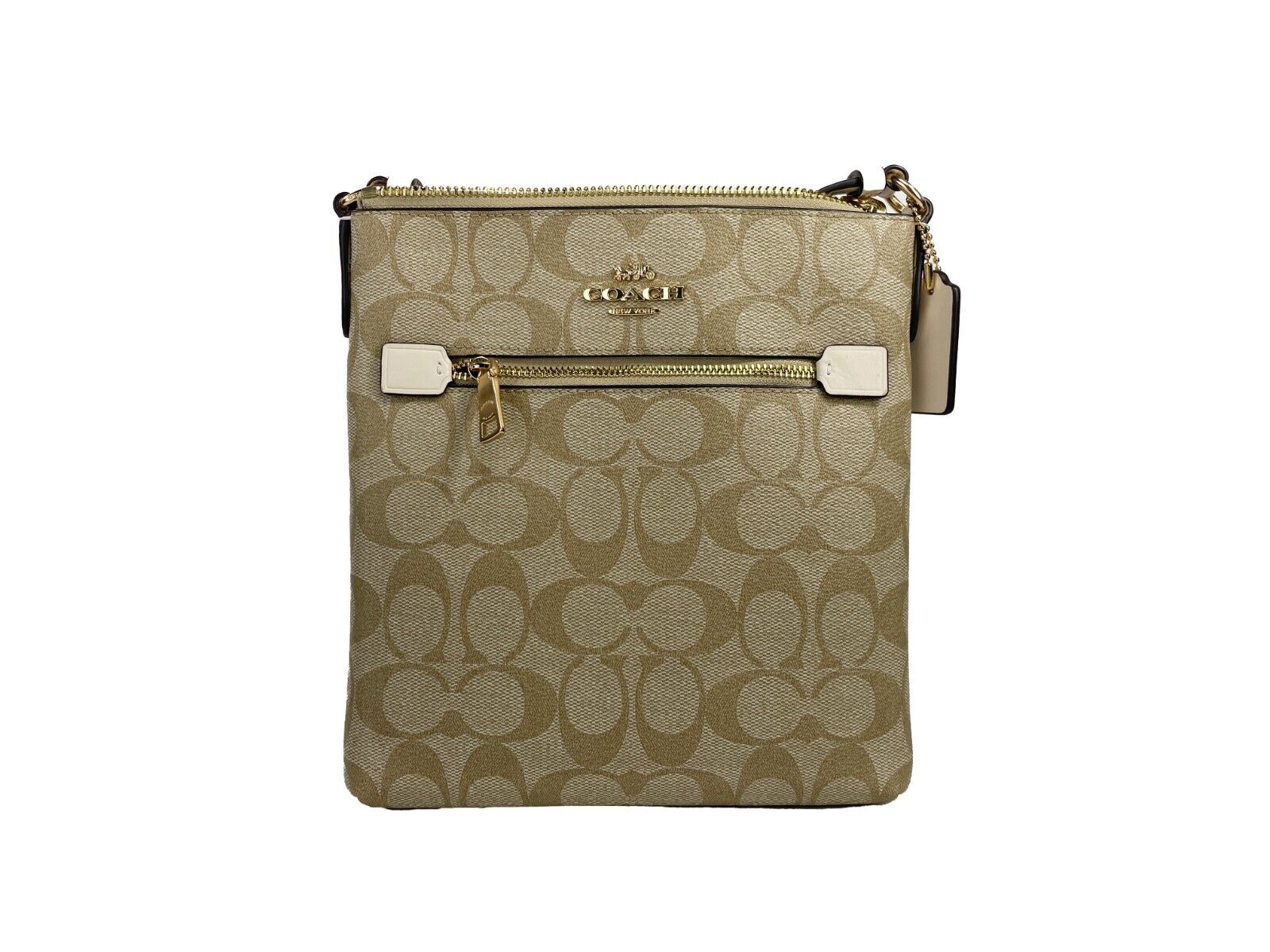 

Сумка-трансформер Rowan Mini из кожи Crossgrain File Crossbody Bag Light Khaki Chalk CF340 Coach