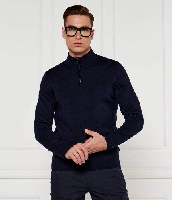 

Водолазка Boss Ebenji Regular Fit с молнией, синий