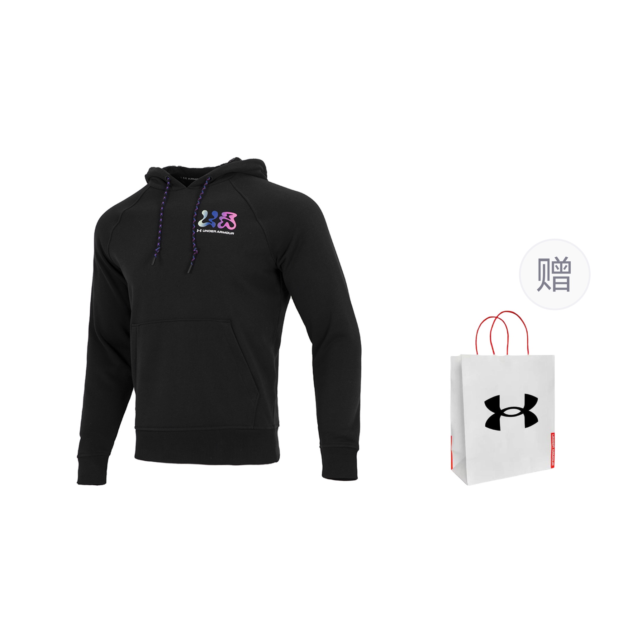 

Under Armour Свитшот Unisex Black/Terry с сумкой для покупок